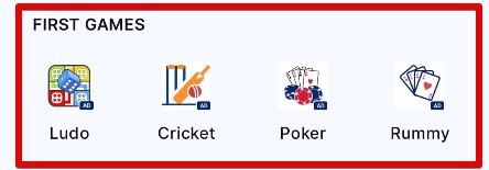 screenshort of paytm first games